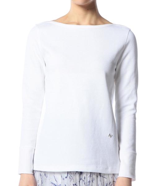 ASTRAET（アストラット）の「ASTRAET(アストラット) サーマルボートネックロングスリーブ（Tシャツ/カットソー・レディース・ホワイト/ブラック・フリー）」の3枚目の写真