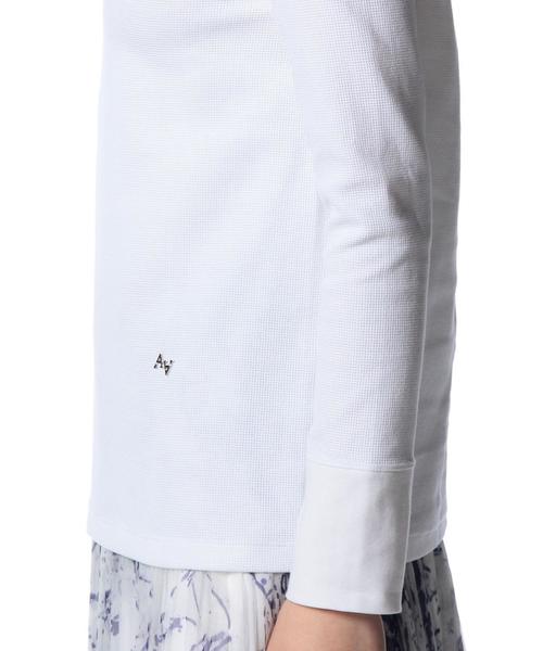 ASTRAET（アストラット）の「ASTRAET(アストラット) サーマルボートネックロングスリーブ（Tシャツ/カットソー・レディース・ホワイト/ブラック・フリー）」の8枚目の写真