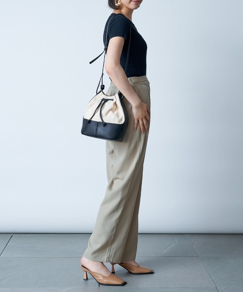 MAISON BREEZE(メゾンブリーズ)の「【MAISON BREEZE】ベルトデザインスラックスパンツ SCCH154(その他パンツ・レディース・ベージュ/ネイビー・FREE)」の8枚目の写真