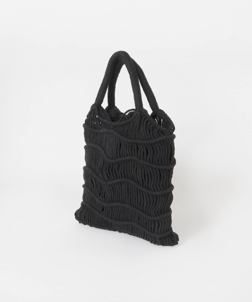 URBAN RESEARCH DOORS（アーバンリサーチドアーズ）の「マクラメ巾着バッグ（ハンドバッグ・レディース・ブラック/ホワイト系その他・ONE）」の7枚目の写真