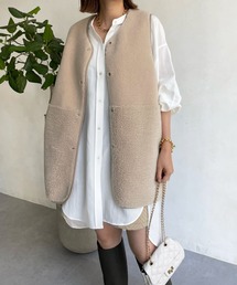 リバーシブル異素材切替ファーベスト