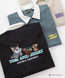 Tom＆Jerry（トムアンドジェリー）の「【TOM＆JERRY/トムとジェリー】バック刺繍 クレリック 半袖シャツ/オープンカラーシャツ/ ビッグシルエット（シャツ/ブラウス）」