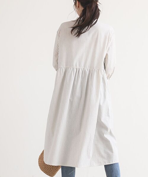 rps（アールピーエス）の「バンドカラー７分袖シャツワンピース（シャツワンピース・レディース・ブラック/ネイビー/ブルー/グリーン/ブラック系その他2・フリー）」の22枚目の写真