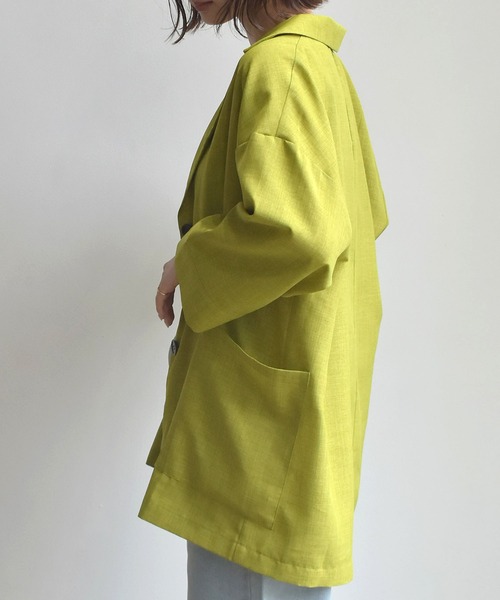 RETRO GIRL（レトロガール）の「麻ライクジャケットシャツ（シャツ/ブラウス・レディース・ブラック/ブラウン/グリーン/ナチュラル・FREE）」の12枚目の写真