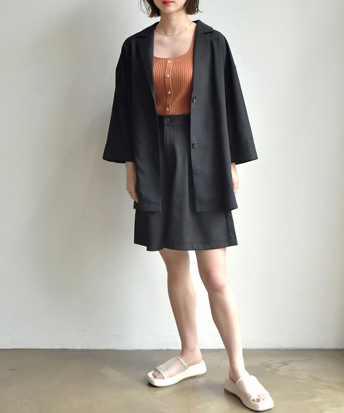 RETRO GIRL（レトロガール）の「麻ライクジャケットシャツ（シャツ/ブラウス・レディース・ブラック/ブラウン/グリーン/ナチュラル・FREE）」の21枚目の写真