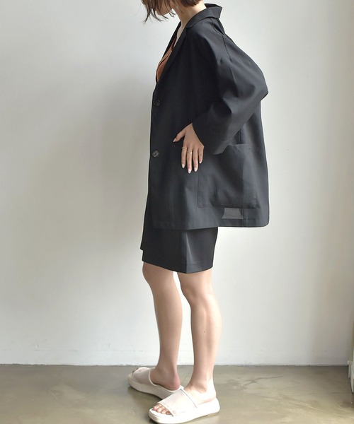 RETRO GIRL（レトロガール）の「麻ライクジャケットシャツ（シャツ/ブラウス・レディース・ブラック/ブラウン/グリーン/ナチュラル・FREE）」の22枚目の写真