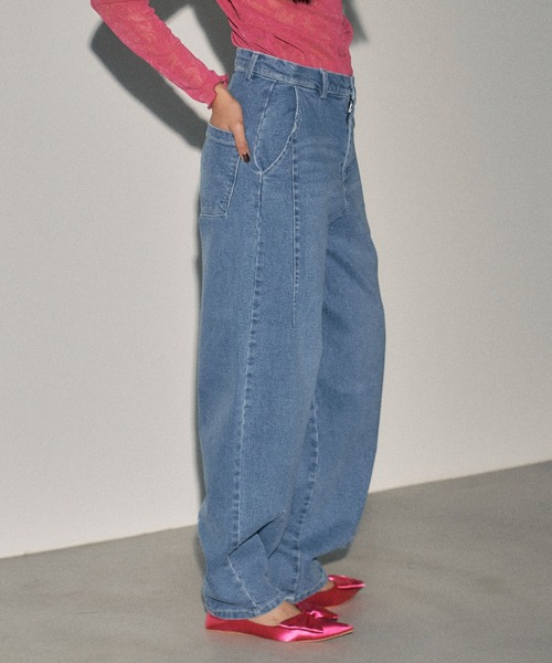 FEKETE（フェケテ）の「WIDE CURVE DENIM / ワイドカーブデニム（デニムパンツ・メンズ・インディゴブルー/ブルー・SMALL/MEDIUM/LARGE）」の4枚目の写真
