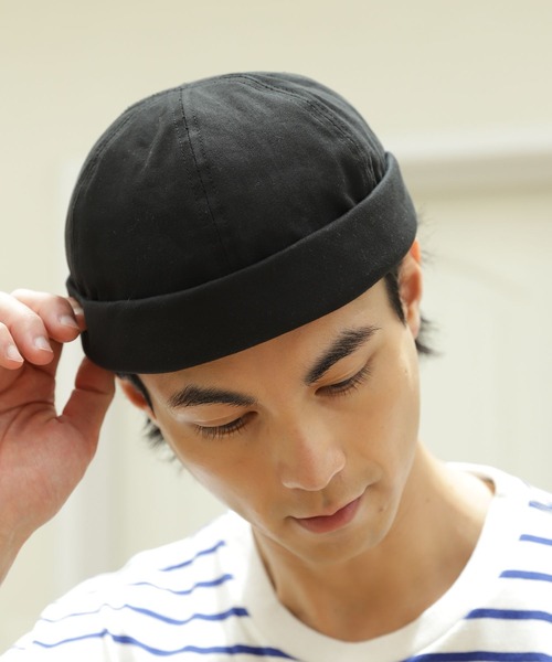 niko and...（ニコアンド）の「[抗菌防臭]ヘリンボーンロールキャップ（キャップ・メンズ・ブラック/レッド/オリーブ・FREE）」の2枚目の写真