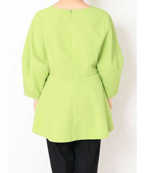 ELENDEEK（エレンディーク）の「コクーンスリーブペプラムジャガードブラウス（シャツ/ブラウス・レディース・ブラック/ライトグリーン/ライトベージュ・FREE）」の19枚目の写真