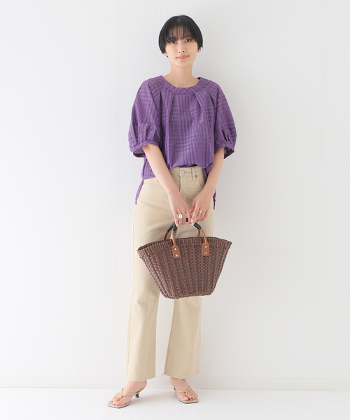 新品タグ付き　BC ストック　フェイスェード　襟付きブラウス B.C STOCK｜ベーセーストックのシャツ/ブラウス通販 - ZOZOTOWN