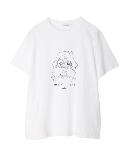 AMERICAN HOLIC(アメリカンホリック)の「DOGS ART IMAGINATALY GALLARY(Tシャツ/カットソー・レディース・ホワイト・L/M)」の2枚目の写真