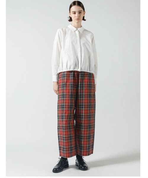 mizuiroind（ミズイロインド）の「mizuiro ind チェックイージーワークデザインパンツ（その他パンツ・レディース・ネイビー/グリーン/レッド・FREE）」の3枚目の写真