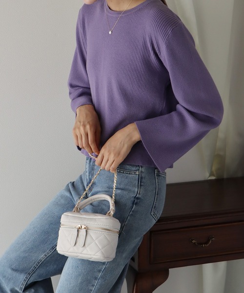 BLUEEAST（ブルーイースト）の「チェーンショルダー キルティングバニティーバック（ショルダーバッグ・レディース・ホワイト/ブラック/ピンク・FREE）」の12枚目の写真