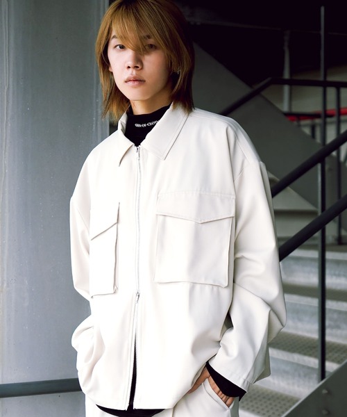 G.O.C(ジーオーシー)の「フラップポケットバルーンZIPブルゾン(ブルゾン・メンズ・ブルー/オフホワイト/ブラック・LARGE/MEDIUM)」の1枚目の写真