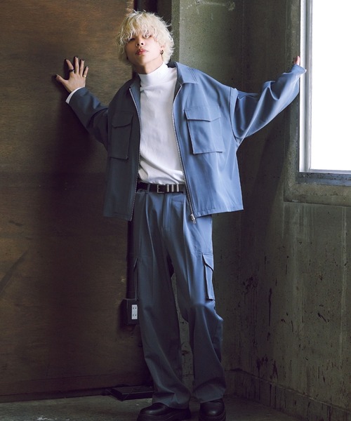 G.O.C(ジーオーシー)の「フラップポケットバルーンZIPブルゾン(ブルゾン・メンズ・ブルー/オフホワイト/ブラック・LARGE/MEDIUM)」の11枚目の写真