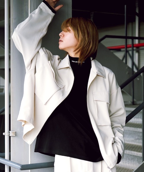 G.O.C(ジーオーシー)の「フラップポケットバルーンZIPブルゾン(ブルゾン・メンズ・ブルー/オフホワイト/ブラック・LARGE/MEDIUM)」の14枚目の写真