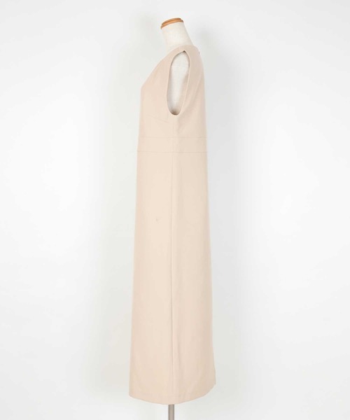 UR'S（ユアーズ）の「キーネックフロントタックジャンパースカート（ワンピース・レディース・ライトベージュ/チャコール/ブラック/ライトグレー・L/S/M）」の21枚目の写真