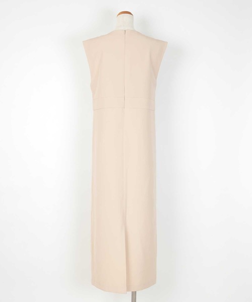 UR'S（ユアーズ）の「キーネックフロントタックジャンパースカート（ワンピース・レディース・ライトベージュ/チャコール/ブラック/ライトグレー・L/S/M）」の22枚目の写真