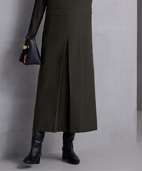 UR'S（ユアーズ）の「キーネックフロントタックジャンパースカート（ワンピース・レディース・ライトベージュ/チャコール/ブラック/ライトグレー・L/S/M）」の6枚目の写真