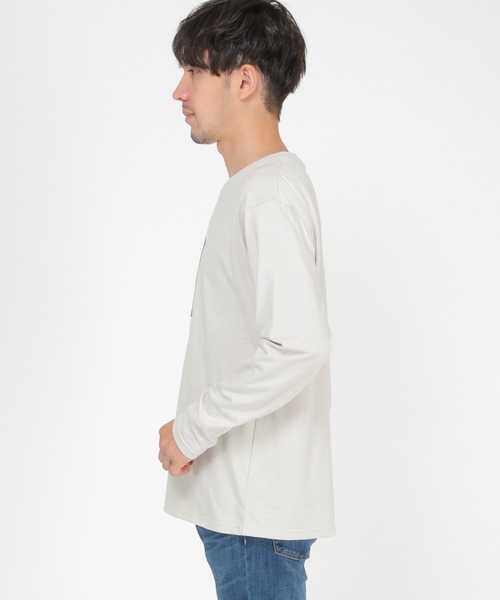 ikka(イッカ)の「ペインティングプリントロンT(Tシャツ/カットソー・メンズ・ライトグレー/ホワイト/ブラック・M/L/XL)」の9枚目の写真