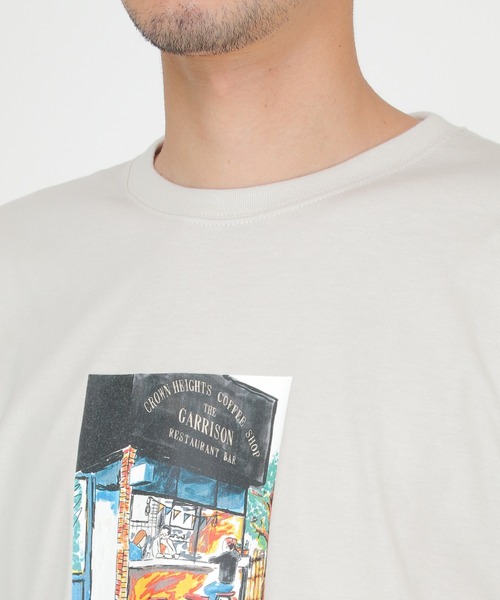 ikka(イッカ)の「ペインティングプリントロンT(Tシャツ/カットソー・メンズ・ライトグレー/ホワイト/ブラック・M/L/XL)」の14枚目の写真