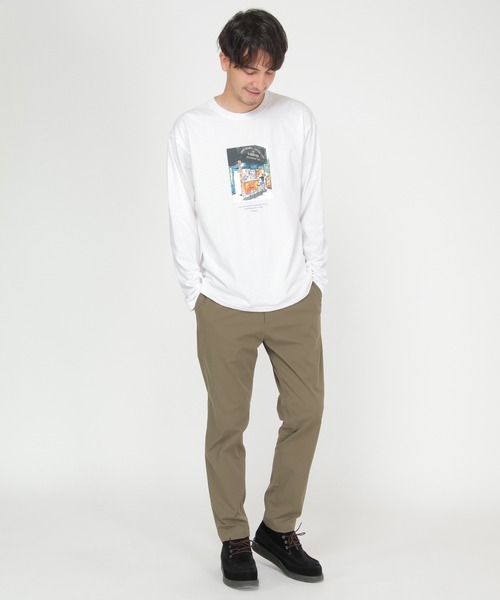 ikka(イッカ)の「ペインティングプリントロンT(Tシャツ/カットソー・メンズ・ライトグレー/ホワイト/ブラック・M/L/XL)」の4枚目の写真