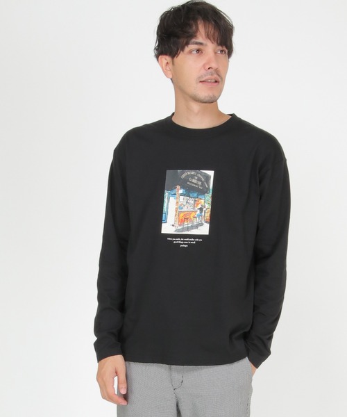 ikka(イッカ)の「ペインティングプリントロンT(Tシャツ/カットソー・メンズ・ライトグレー/ホワイト/ブラック・M/L/XL)」の7枚目の写真