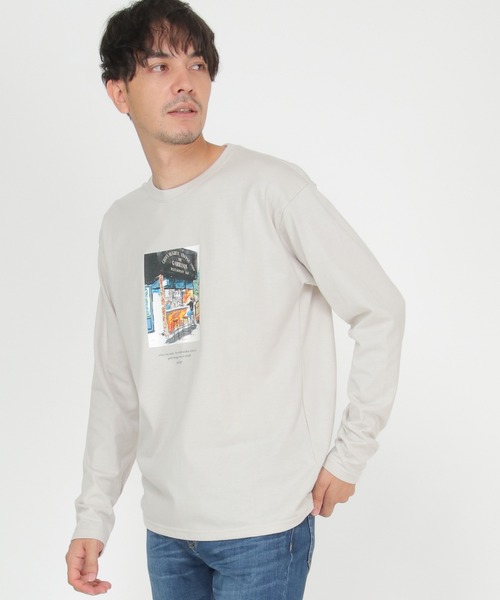 ikka(イッカ)の「ペインティングプリントロンT(Tシャツ/カットソー・メンズ・ライトグレー/ホワイト/ブラック・M/L/XL)」の22枚目の写真