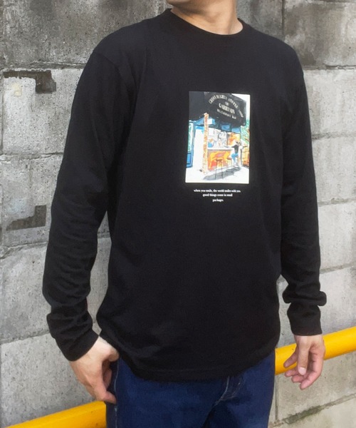 ikka(イッカ)の「ペインティングプリントロンT(Tシャツ/カットソー・メンズ・ライトグレー/ホワイト/ブラック・M/L/XL)」の21枚目の写真