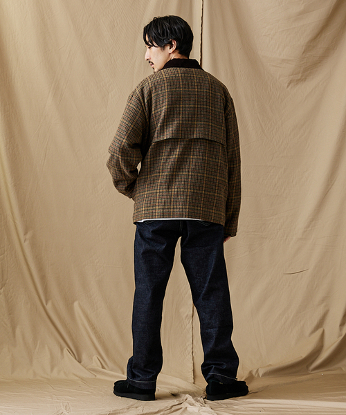 JOURNAL STANDARD(ジャーナルスタンダード)の「ツイード チェック マッキノー ジャケット(ブルゾン・メンズ・ダークグリーン/チョコ/カーキ・MEDIUM/LARGE)」の6枚目の写真