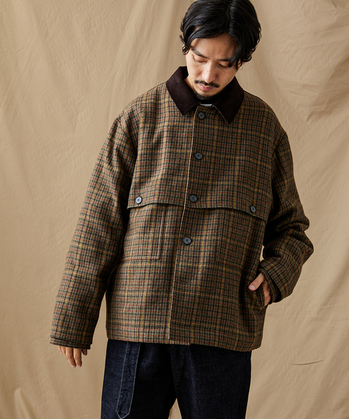 JOURNAL STANDARD(ジャーナルスタンダード)の「ツイード チェック マッキノー ジャケット(ブルゾン・メンズ・ダークグリーン/チョコ/カーキ・MEDIUM/LARGE)」の9枚目の写真