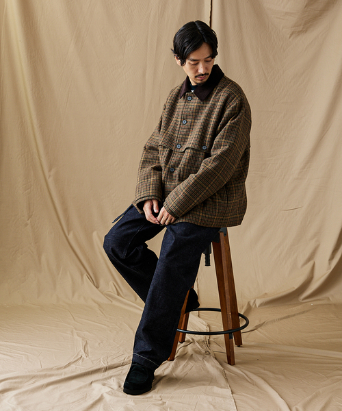 JOURNAL STANDARD(ジャーナルスタンダード)の「ツイード チェック マッキノー ジャケット(ブルゾン・メンズ・ダークグリーン/チョコ/カーキ・MEDIUM/LARGE)」の13枚目の写真