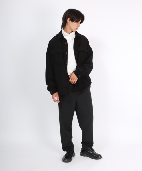 Salong hameu(サロン ハミュー)の「コーデュロイシャツジャケット/CPOシャツ/セットアップ対応(シャツ/ブラウス・メンズ・ブラック/ダークグリーン/ベージュ/ブラウン・LL/M/L)」の6枚目の写真