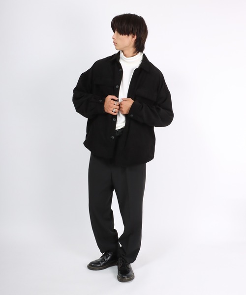 Salong hameu(サロン ハミュー)の「コーデュロイシャツジャケット/CPOシャツ/セットアップ対応(シャツ/ブラウス・メンズ・ブラック/ダークグリーン/ベージュ/ブラウン・LL/M/L)」の7枚目の写真