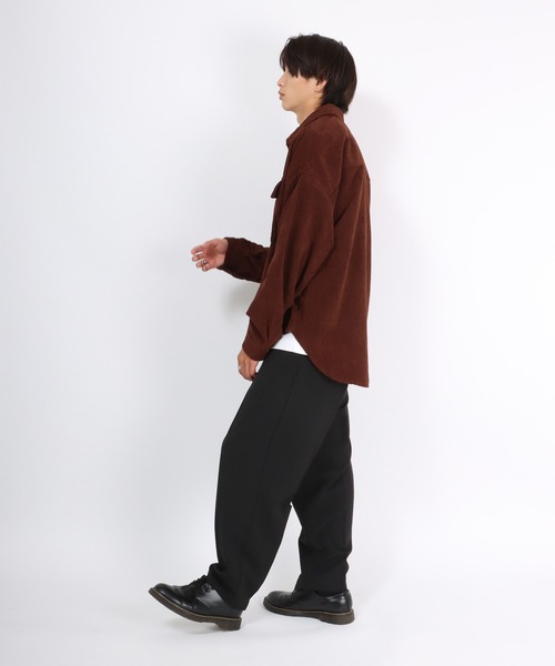 Salong hameu(サロン ハミュー)の「コーデュロイシャツジャケット/CPOシャツ/セットアップ対応(シャツ/ブラウス・メンズ・ブラック/ダークグリーン/ベージュ/ブラウン・LL/M/L)」の15枚目の写真