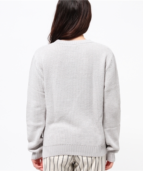 OUTLET（アウトレット）の「【Ciaopanic】綿混ストライプJQプルオーバー（ニット/セーター・レディース・グレー/ライトイエロー/ネイビー/ホワイト・FREE）」の7枚目の写真