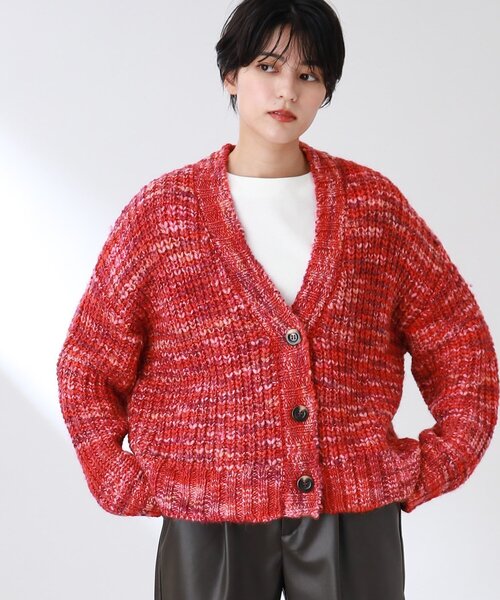 THE SHOP TK （ザ ショップ ティーケー ）の「◆【洗える】ミックスカラーニットカーディガン（カーディガン/ボレロ・レディース・オレンジ系その他5/ブルー系3/イエロー系3・12）」の14枚目の写真