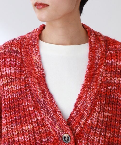 THE SHOP TK （ザ ショップ ティーケー ）の「◆【洗える】ミックスカラーニットカーディガン（カーディガン/ボレロ・レディース・オレンジ系その他5/ブルー系3/イエロー系3・12）」の18枚目の写真