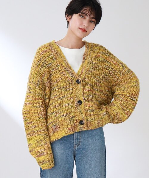 THE SHOP TK （ザ ショップ ティーケー ）の「◆【洗える】ミックスカラーニットカーディガン（カーディガン/ボレロ・レディース・オレンジ系その他5/ブルー系3/イエロー系3・12）」の22枚目の写真