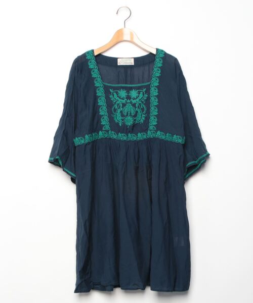 セール ブランド古着 刺繍長袖ワンピース ワンピース Navasana ナバアサナ のファッション通販 Zozoused