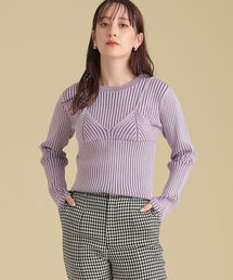 Ray BEAMS | Ray BEAMS / リブ キャミ レイヤー プルオーバー(ニット/セーター)