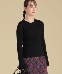 Ray BEAMS | Ray BEAMS / リブ キャミ レイヤー プルオーバー(ニット/セーター)