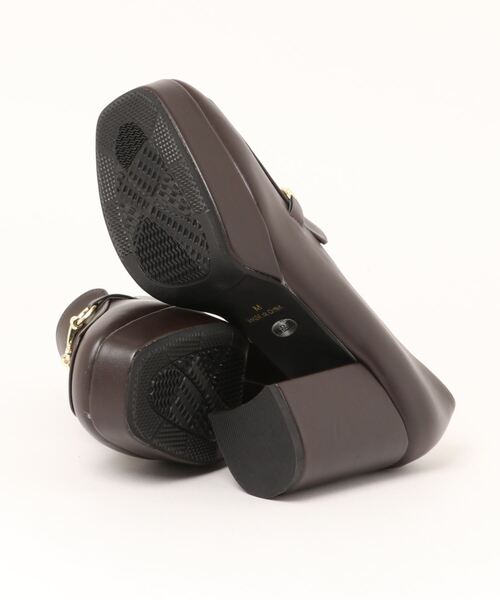 Elvis Luce（エルビスルーチェ）の「ElvisLuce(エルビスルーチェ)ビット付きチャンキーヒールローファー（パンプス・レディース・ブラック/ブラック系その他/ダークブラウン・M/S/L/LL）」の5枚目の写真