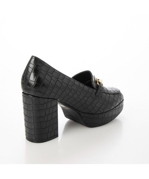 Elvis Luce（エルビスルーチェ）の「ElvisLuce(エルビスルーチェ)ビット付きチャンキーヒールローファー（パンプス・レディース・ブラック/ブラック系その他/ダークブラウン・M/S/L/LL）」の8枚目の写真