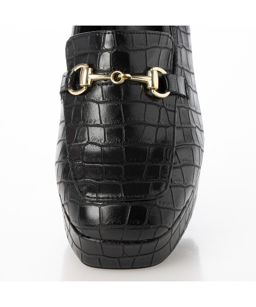 Elvis Luce（エルビスルーチェ）の「ElvisLuce(エルビスルーチェ)ビット付きチャンキーヒールローファー（パンプス・レディース・ブラック/ブラック系その他/ダークブラウン・M/S/L/LL）」の14枚目の写真