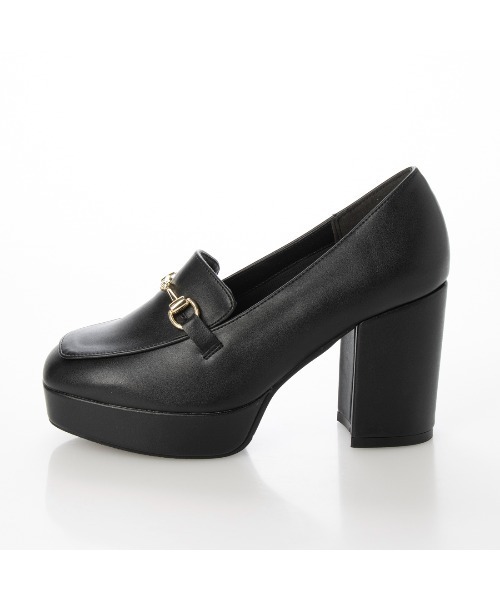 Elvis Luce（エルビスルーチェ）の「ElvisLuce(エルビスルーチェ)ビット付きチャンキーヒールローファー（パンプス・レディース・ブラック/ブラック系その他/ダークブラウン・M/S/L/LL）」の19枚目の写真