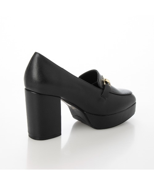 Elvis Luce（エルビスルーチェ）の「ElvisLuce(エルビスルーチェ)ビット付きチャンキーヒールローファー（パンプス・レディース・ブラック/ブラック系その他/ダークブラウン・M/S/L/LL）」の9枚目の写真