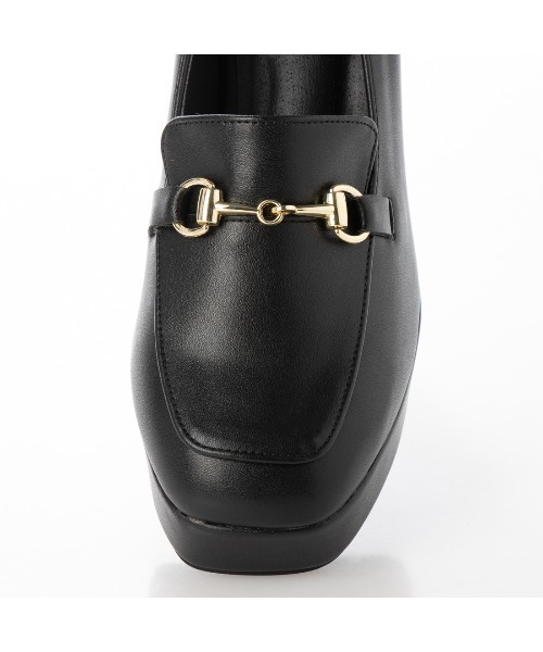 Elvis Luce（エルビスルーチェ）の「ElvisLuce(エルビスルーチェ)ビット付きチャンキーヒールローファー（パンプス・レディース・ブラック/ブラック系その他/ダークブラウン・M/S/L/LL）」の15枚目の写真