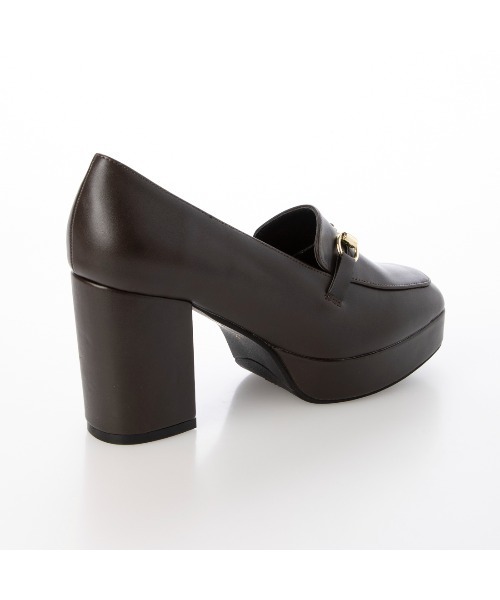 Elvis Luce（エルビスルーチェ）の「ElvisLuce(エルビスルーチェ)ビット付きチャンキーヒールローファー（パンプス・レディース・ブラック/ブラック系その他/ダークブラウン・M/S/L/LL）」の7枚目の写真