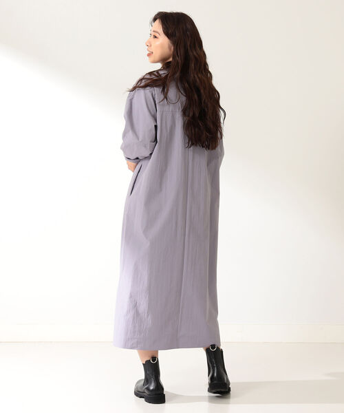 美品 デミルクスビームス ロングワンピース ボウタイ リボン パープル 紫 38 Demi-Luxe BEAMS（デミルクス ビームス）の「Demi-Luxe BEAMS